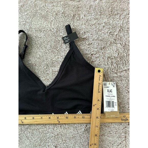 Adidas Purebare Light-Support Bra HA0067 - Black XL New - Picture 9 of 14